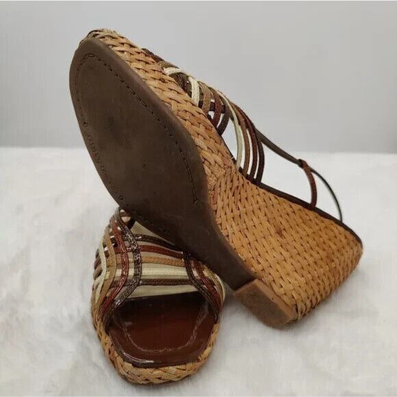 Franco Sarto Multicolor Wedge Strappy Heels Size US 7.5 - Picture 5 of 7